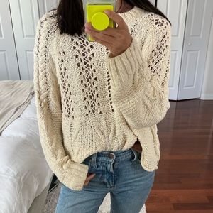 Zara knit cream sweater